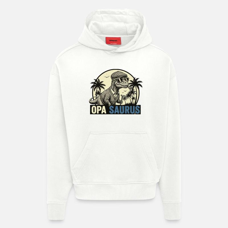 Opasaurus Rex – Lustiges Opa Dinosaurier Geschenk - Hoodie- made by SPREAD  - OFF WHITE
