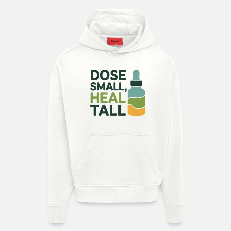 Dose d’homéopathie Petit Guérison Professionnel - Sweat à capuche bio épais oversize fabriqué en UE - OFF WHITE