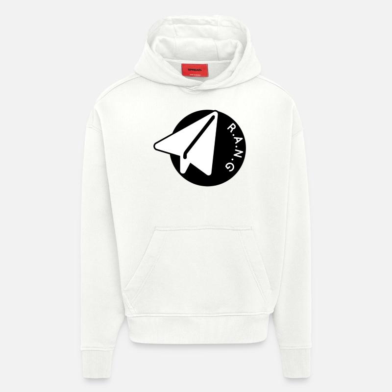 Logo de l’avion - Sweat à capuche bio épais oversize fabriqué en UE - OFF WHITE