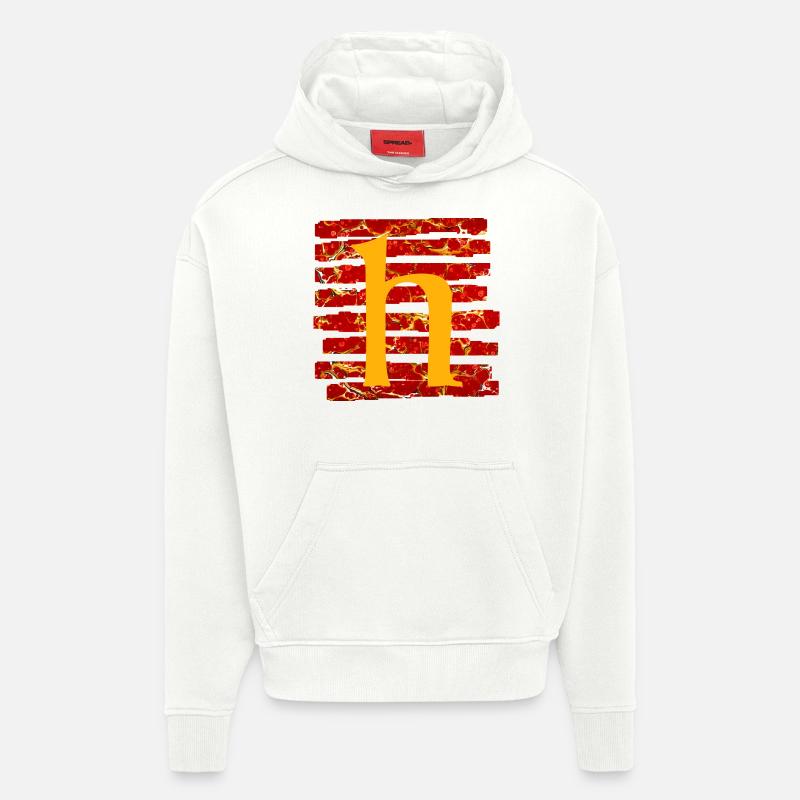 Stripes E 232 h - Hoodie- made by SPREAD  - OFF WHITE