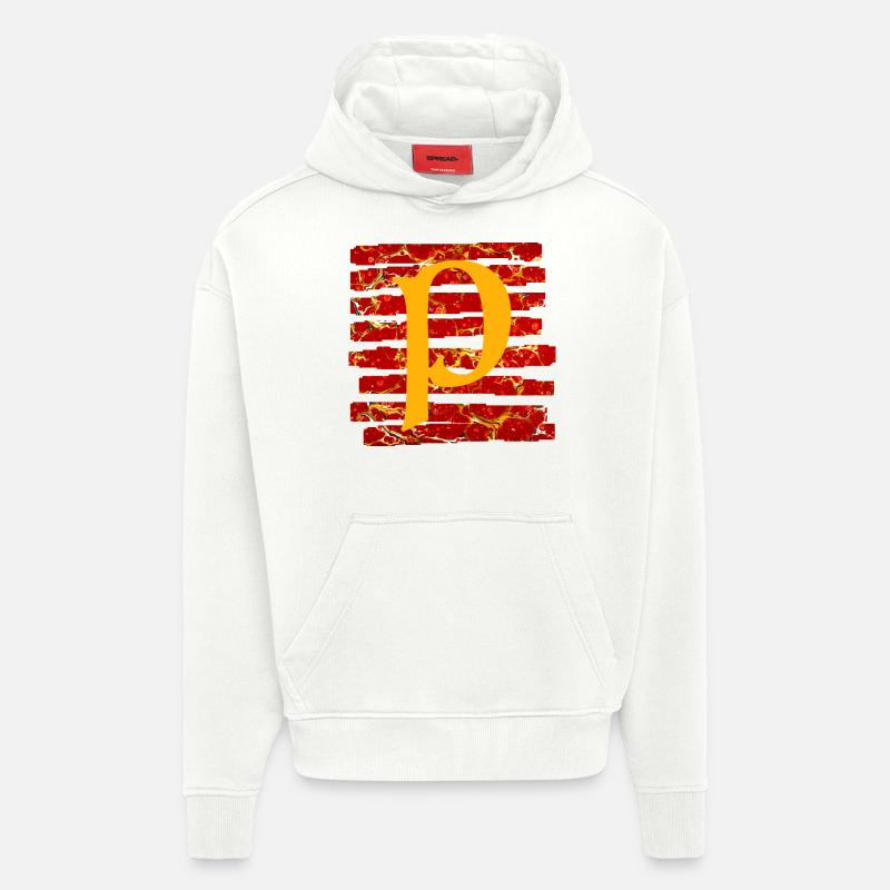 Stripes E 232 P - Hoodie- made by SPREAD  - OFF WHITE