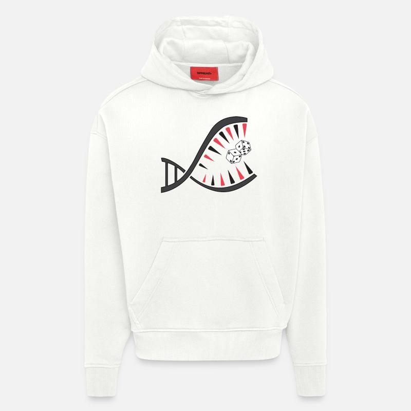 Backgammon DNA Piranha – Einzigartiges - Hoodie- made by SPREAD  - OFF WHITE