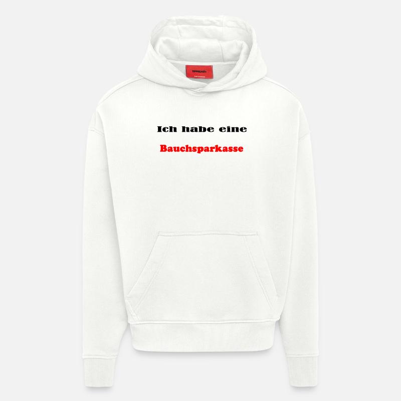 Bauchsparkasse - Hoodie- made by SPREAD  - OFF WHITE