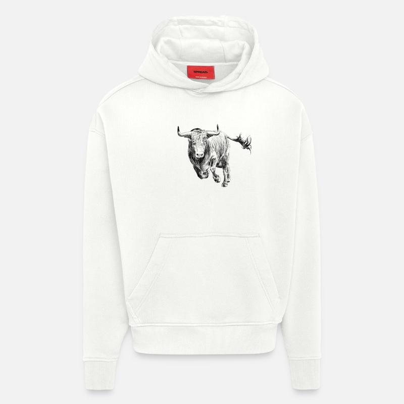 Bull - Hoodie- made by SPREAD  - OFF WHITE