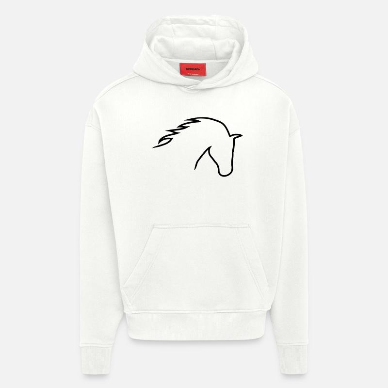 Pferdekopf - Hoodie- made by SPREAD  - OFF WHITE