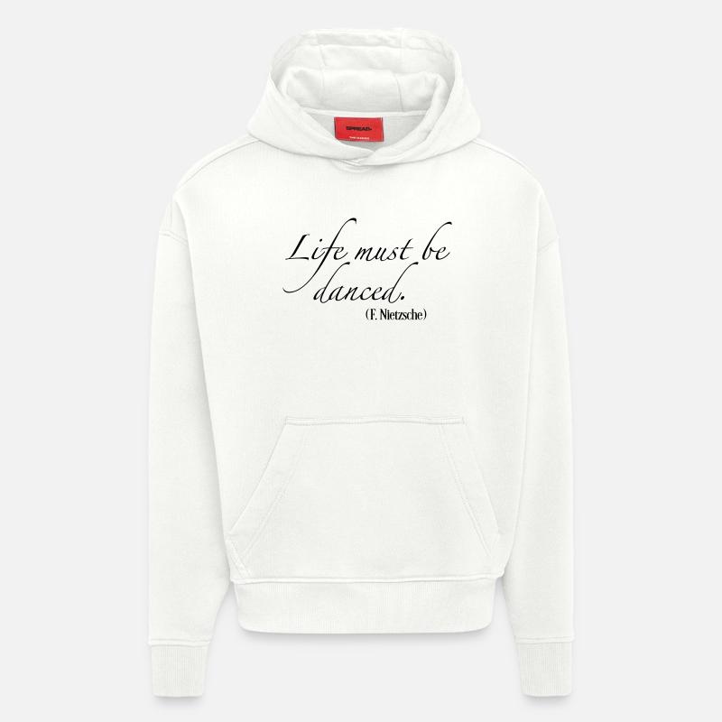 Danse - Sweat à capuche bio épais oversize fabriqué en UE - OFF WHITE