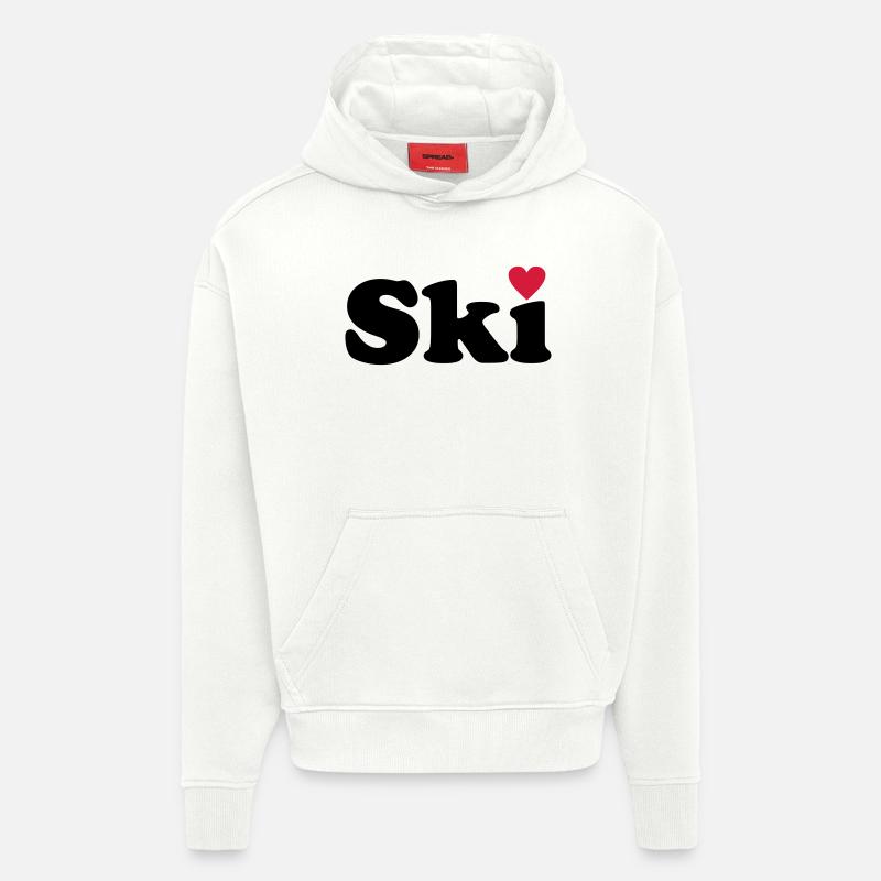 Ski - Sweat à capuche bio épais oversize fabriqué en UE - OFF WHITE