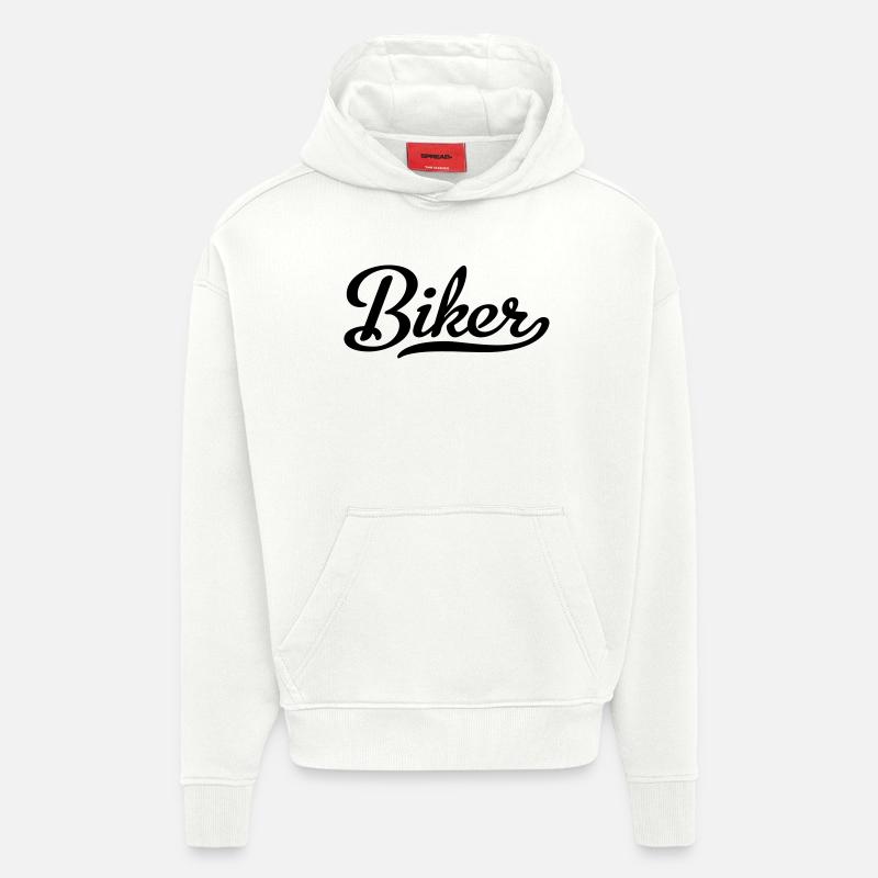 Biker - Sweat à capuche bio épais oversize fabriqué en UE - OFF WHITE