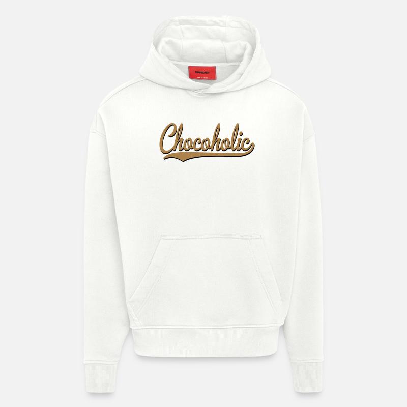2541614 15352890 chocolate - Sweat à capuche bio épais oversize fabriqué en UE - OFF WHITE