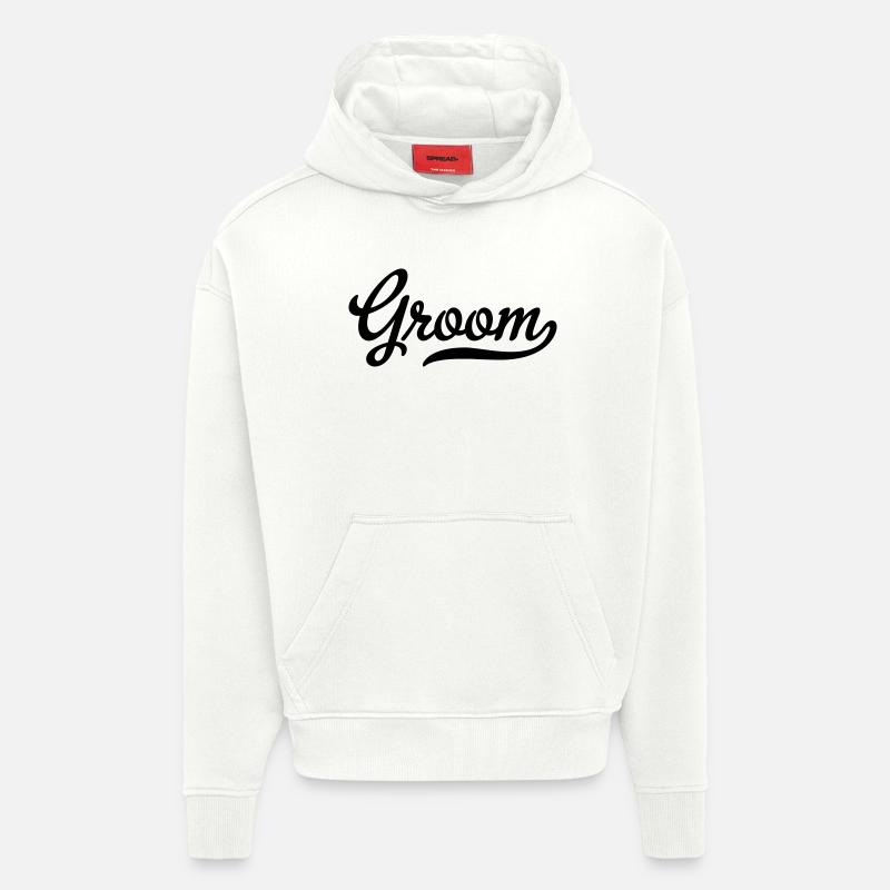 groom - Sweat à capuche bio épais oversize fabriqué en UE - OFF WHITE