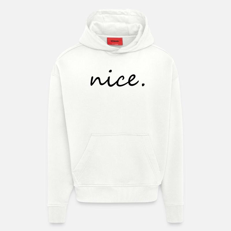 nice - Hoodie- made by SPREAD  - OFF WHITE