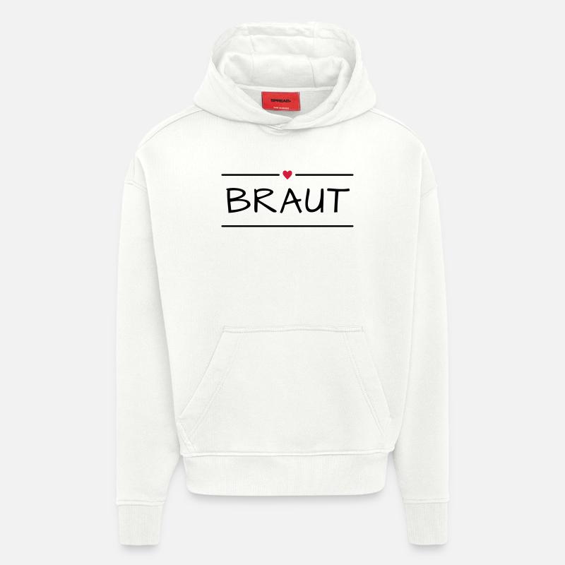 Fille de garçon - Sweat à capuche bio épais oversize fabriqué en UE - OFF WHITE