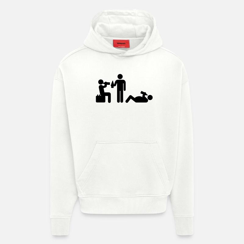 boozy alcohol vodka beer drunk drinking - Hoodie- made by SPREAD  - OFF WHITE