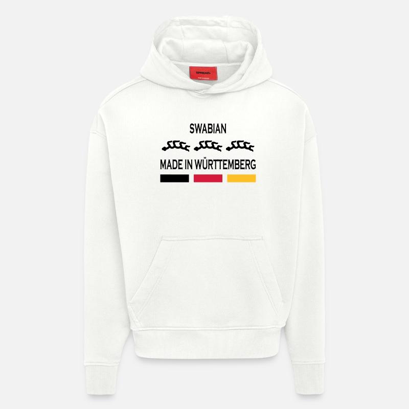 Made in Württemberg - Sweat à capuche bio épais oversize fabriqué en UE - OFF WHITE
