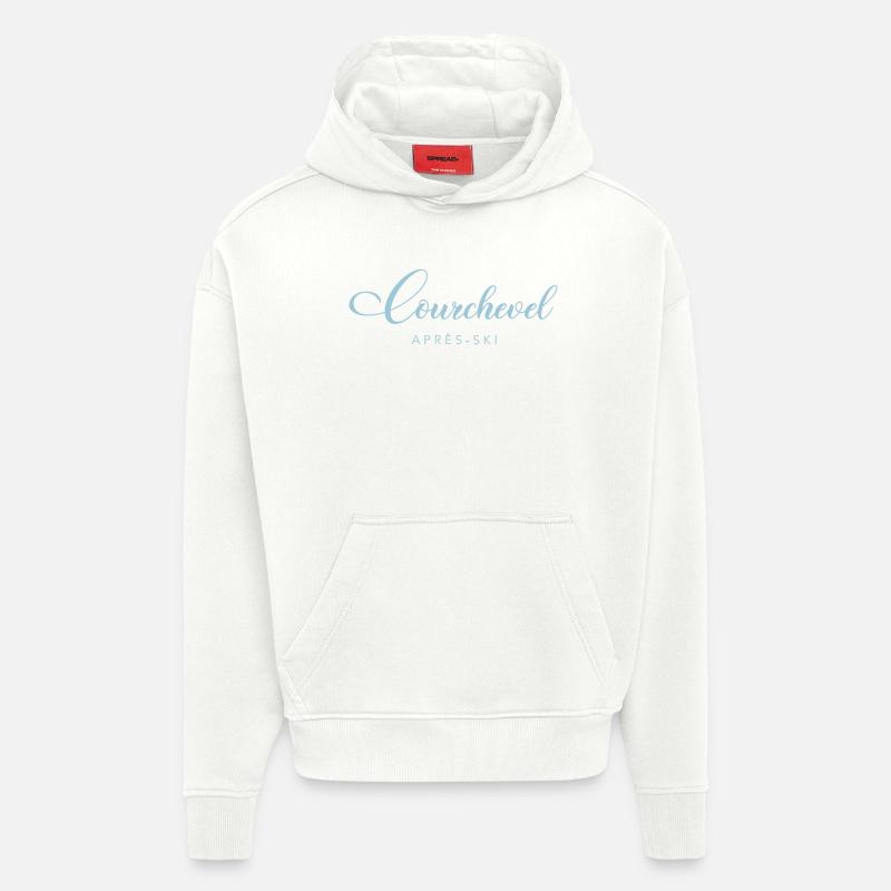 COURCHEVEL - Sweat à capuche bio épais oversize fabriqué en UE - OFF WHITE