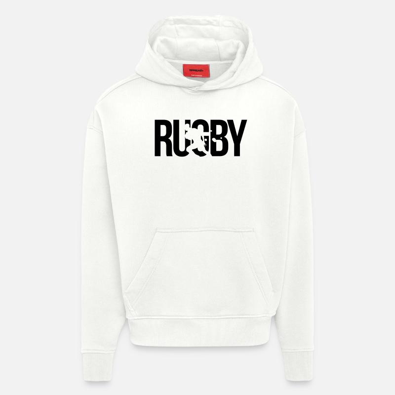 rugby - Hoodie- made by SPREAD  - OFF WHITE