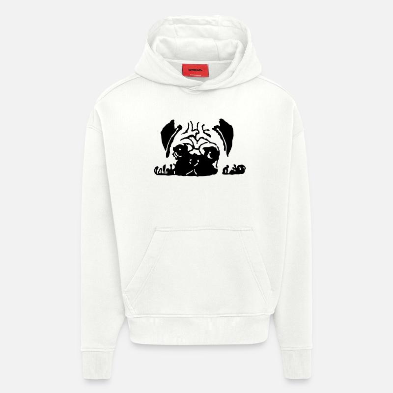 mops - Sweat à capuche bio épais oversize fabriqué en UE - OFF WHITE
