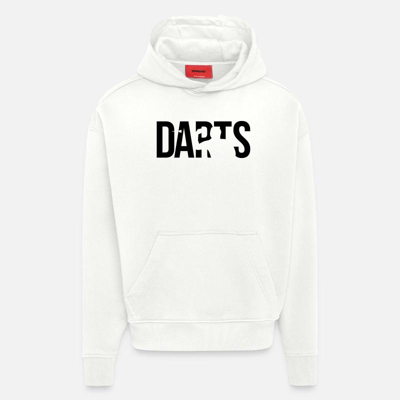 darts jeu de fléchettes - Sweat à capuche bio épais oversize fabriqué en UE - OFF WHITE