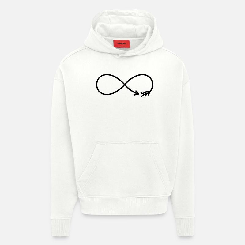 Unendlichkeitszeichen Pfeil Geschenk Liebe - Hoodie- made by SPREAD - OFF WHITE