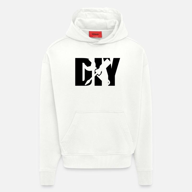 DIY - Sweat à capuche bio épais oversize fabriqué en UE - OFF WHITE