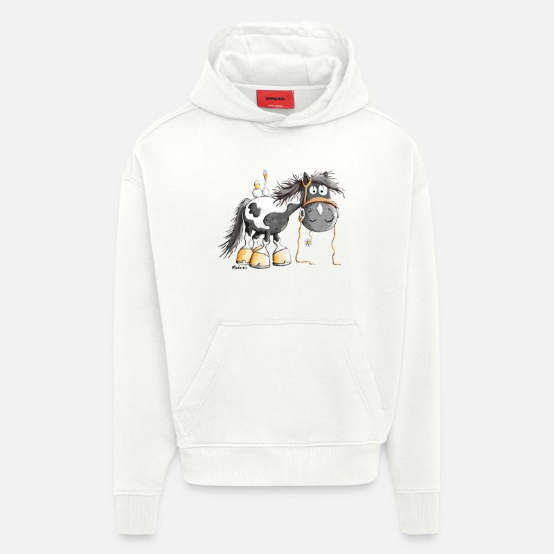 Schecki Schecke - Hoodie- made by SPREAD  - OFF WHITE