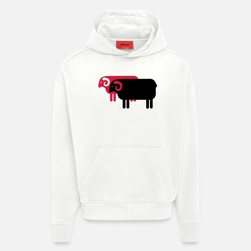 Heidschnucken Lüneburger Heide - Hoodie- made by SPREAD  - OFF WHITE