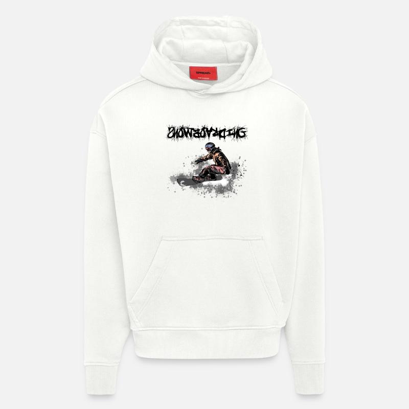 snowboarding - Sweat à capuche bio épais oversize fabriqué en UE - OFF WHITE