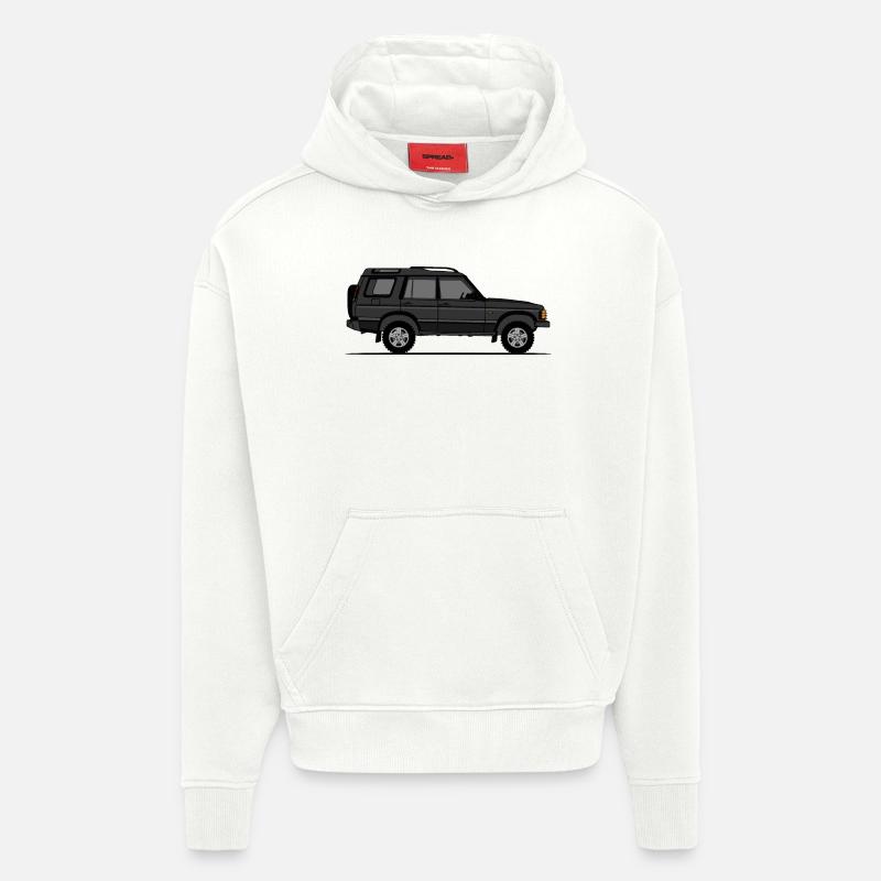 Découverte 2 Noir - Sweat à capuche bio épais oversize fabriqué en UE - OFF WHITE