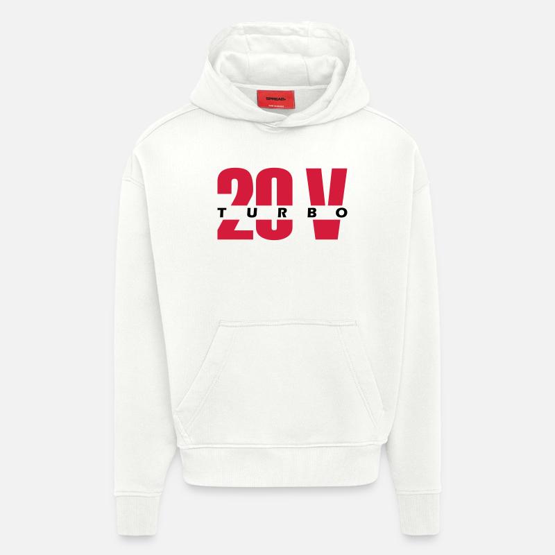 20V turbo - Sweat à capuche bio épais oversize fabriqué en UE - OFF WHITE