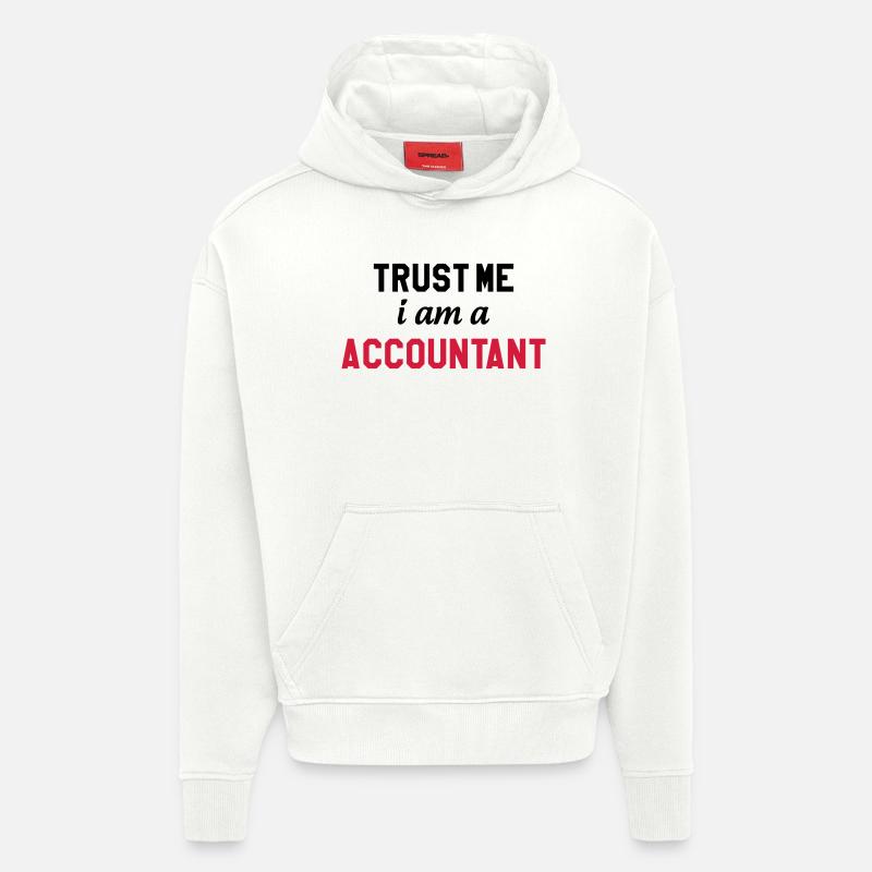 comptable / comptabilité / argent / Finance / Euro - Sweat à capuche bio épais oversize fabriqué en UE - OFF WHITE