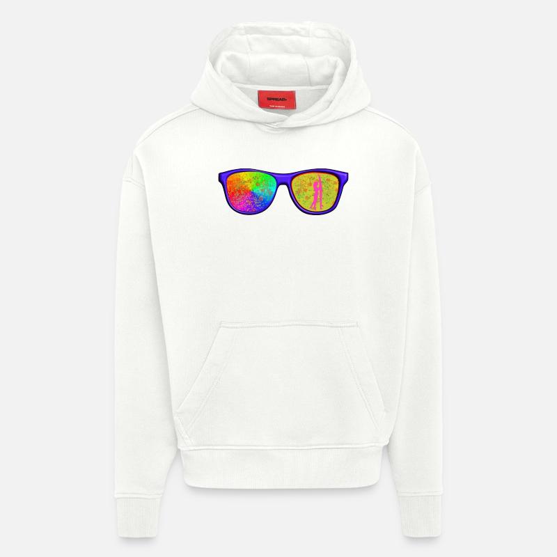 Cap mit Brille - Hoodie- made by SPREAD  - OFF WHITE