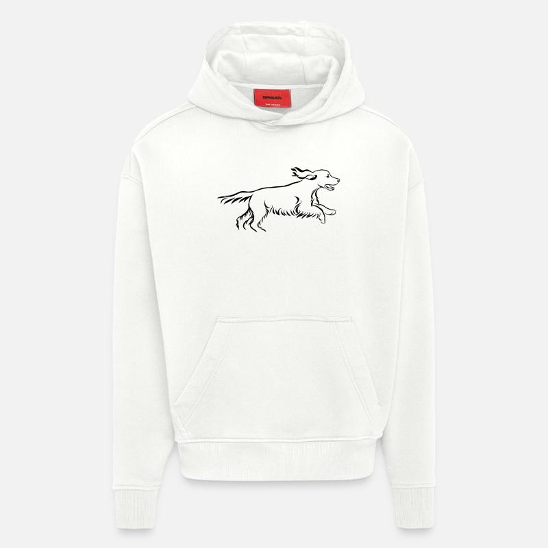 Cocker - Sweat à capuche bio épais oversize fabriqué en UE - OFF WHITE