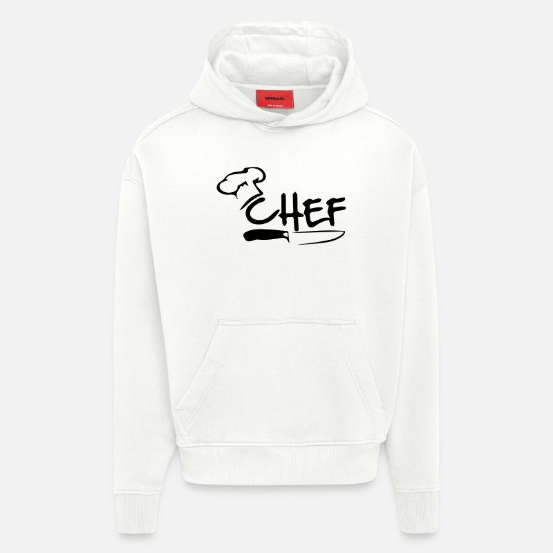 Chef - Sweat à capuche bio épais oversize fabriqué en UE - OFF WHITE