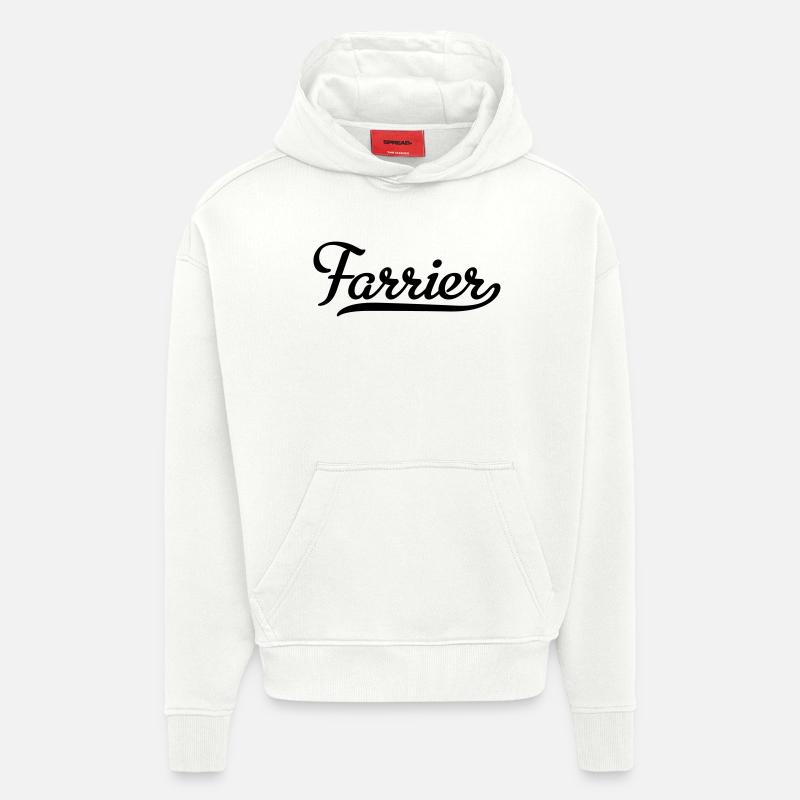 farrier - Sweat à capuche bio épais oversize fabriqué en UE - OFF WHITE