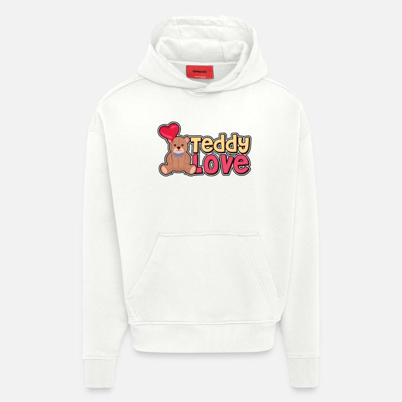 Teddy Liebe - Bär - Bären - Hoodie- made by SPREAD  - OFF WHITE