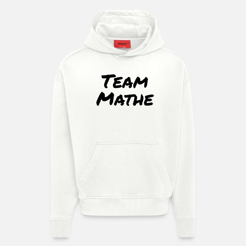 Équipe de maths - Sweat à capuche bio épais oversize fabriqué en UE - OFF WHITE