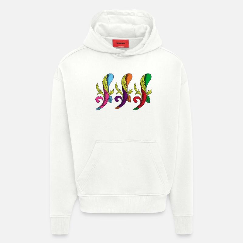 3 as - Sweat à capuche bio épais oversize fabriqué en UE - OFF WHITE