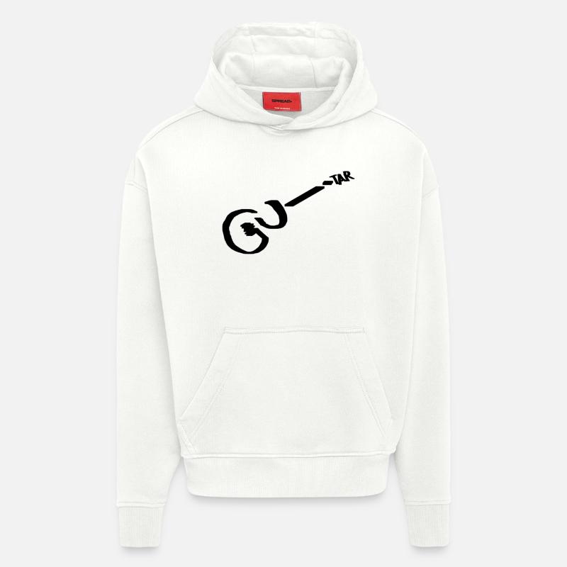 Guitar Pikto schwarz - Hoodie- made by SPREAD - OFF WHITE