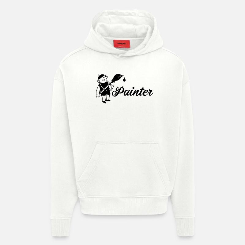 Maler mit Pinsel Text painter - Hoodie- made by SPREAD  - OFF WHITE