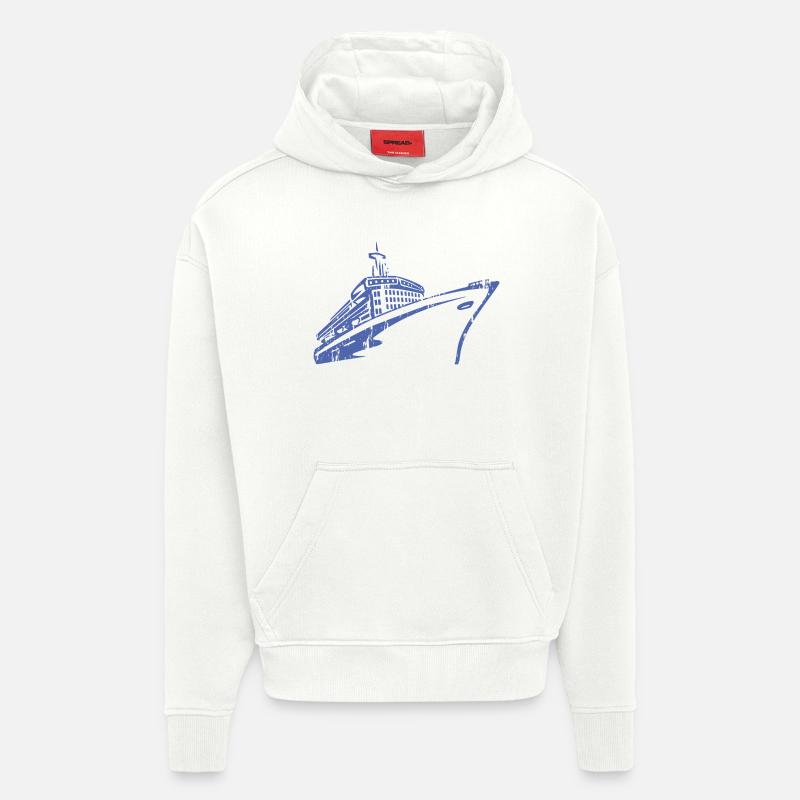 Kreuzfahrtschiff Kreuzfahrt Schiff Luxus - Hoodie- made by SPREAD  - OFF WHITE