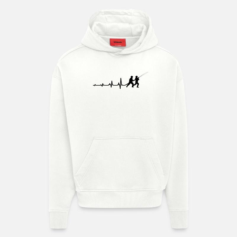 Fire Brigade Heartbeat Gift Pulse - Hoodie- made by SPREAD  - OFF WHITE