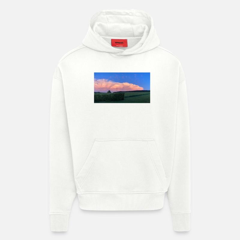 Cloud image - Hoodie- made by SPREAD  - OFF WHITE