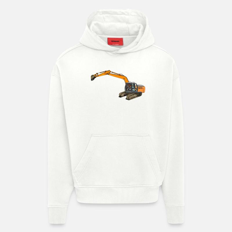 Löffelbagger greift ein - Hoodie- made by SPREAD  - OFF WHITE