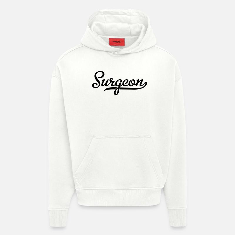 Chirurgien - Sweat à capuche bio épais oversize fabriqué en UE - OFF WHITE