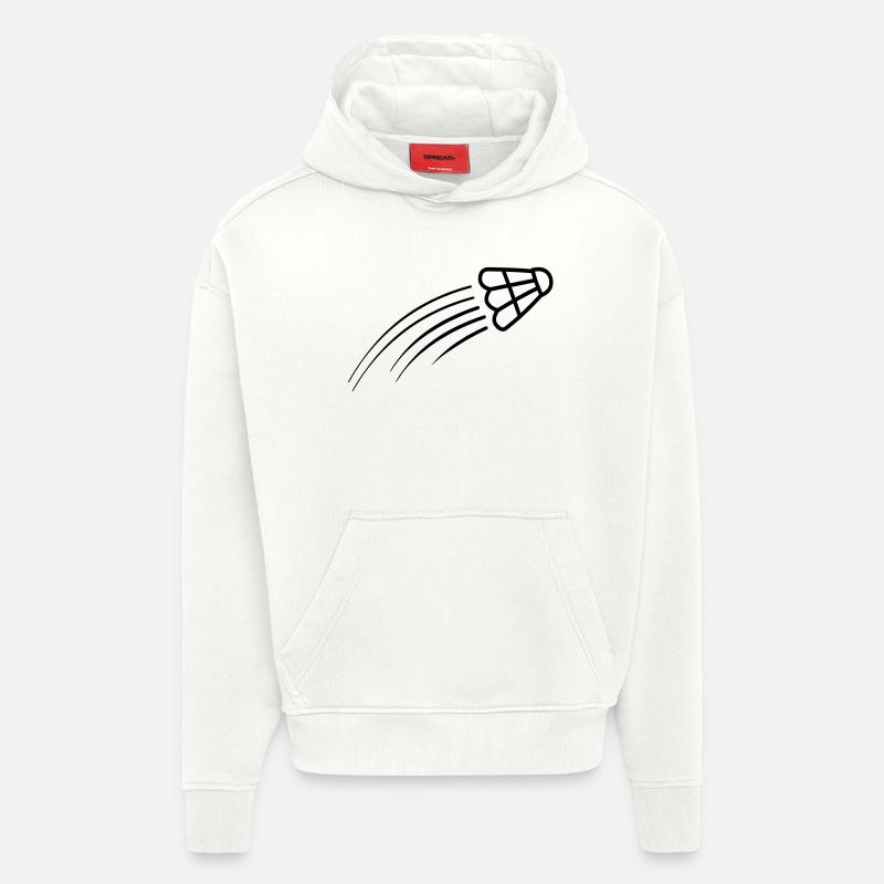 Badminton einfaches Shuttle-Logo - Hoodie- made by SPREAD  - OFF WHITE