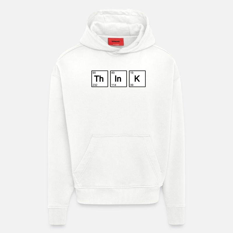 Think (white) - Hoodie- made by SPREAD  - OFF WHITE