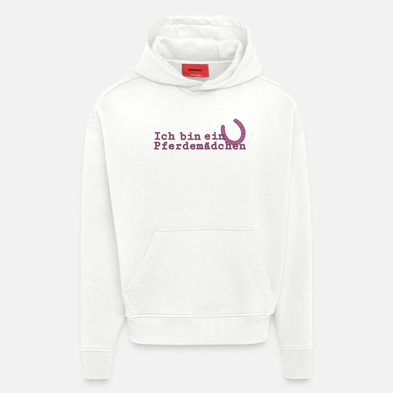 Ich bin ein Pferdemädchen - Hoodie- made by SPREAD  - OFF WHITE