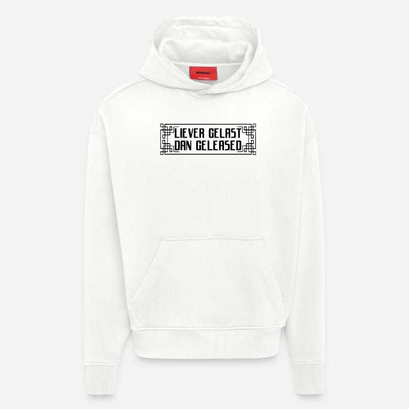 Autocollant soudé plutôt que loué * - Sweat à capuche bio épais oversize fabriqué en UE - OFF WHITE