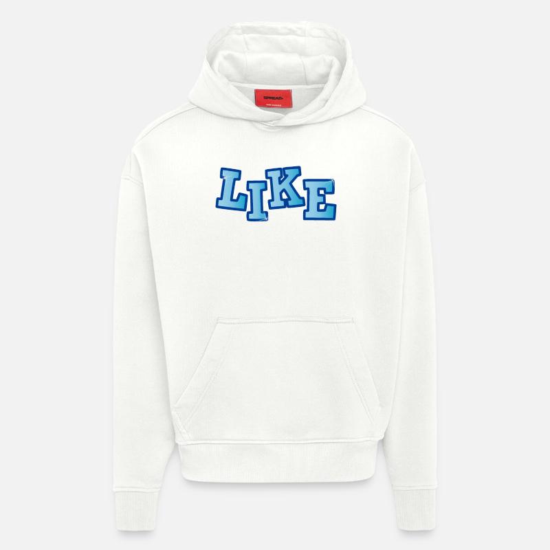 COMME LE LETTRAGE AVEC BRILLANT - Sweat à capuche bio épais oversize fabriqué en UE - OFF WHITE
