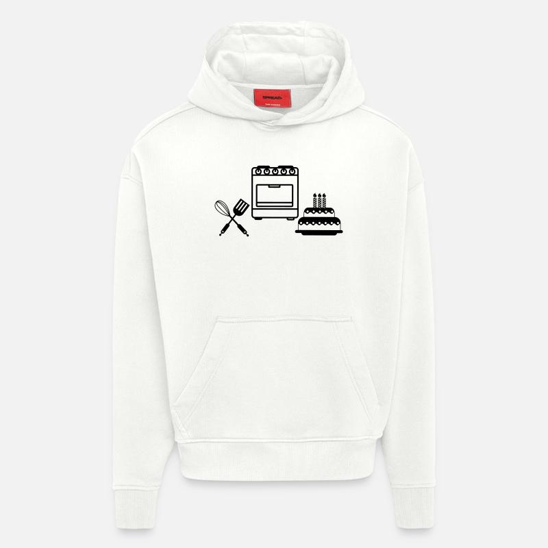 Backe einen Kuchen - Hoodie- made by SPREAD  - OFF WHITE